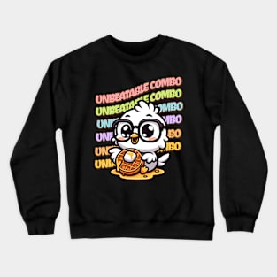 Unbeatable Combo Chicken & Waffle Lover | food humor Crewneck Sweatshirt